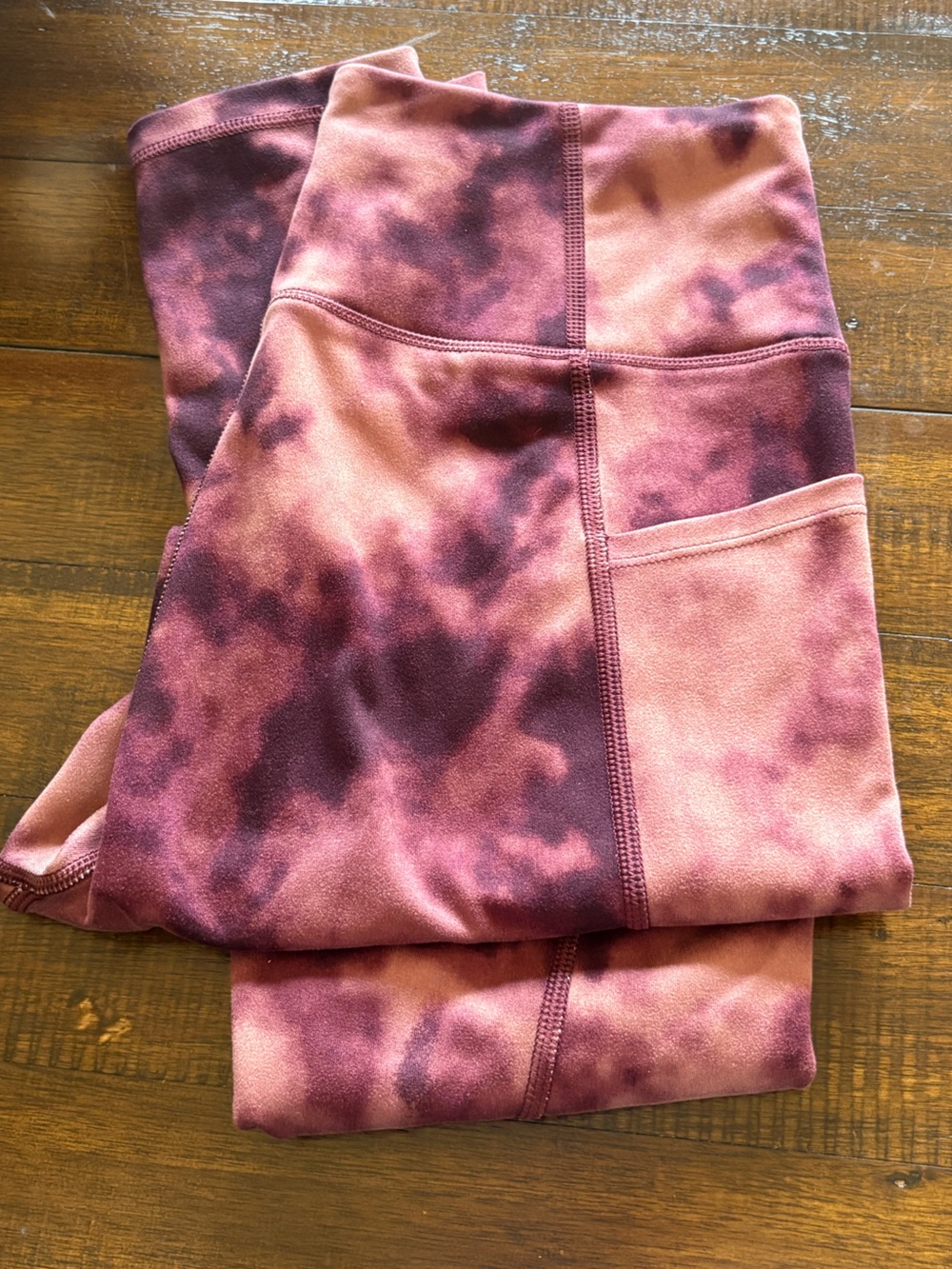 Victoria's Secret Women’s Pink/Peach & Purple Tie-Dye Leggings, Sz. 10
